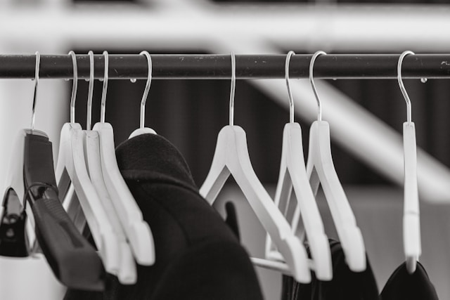 clothing rack in keypitt wardrobe